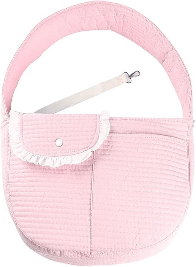 VALUEVIBES Cat Travel Bag Dog Carrier Backpack, Portability Foldable Cat Carriers Bag, Outdoor Breathable Design Pet Travel Carrier Backpack Cat Travel Bag (Pink, L) - Image 2